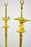 Vintage Claw Foot Dual Socket Table Lamps - A Pair