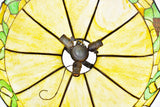 Vintage Large Tiffany Style Stained Glass Chandelier Pendant Light