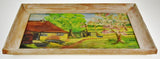 Vintage Framed Landscape Oil Painting on Board - Signed