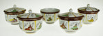 Vintage Asian Lidded Tea Cups - Set of 4