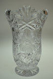 Vintage Cut Crystal Scalloped Top Vase