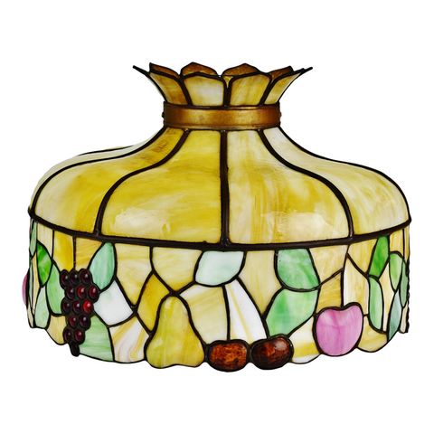 Vintage Tiffany Style Stained Glass Chandelier Pendant