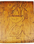 Vintage Pyrography Floral Wall Art