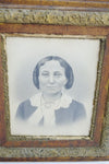 Victorian Charcoal Portrait with Large Gilt Wood Frame
