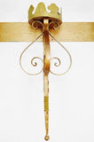 Large Wrought Iron Candle Holder Wall Sconce