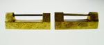 Pair of Early Brass Asian Furniture Locks w/ Keys 