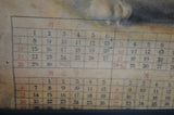 Large Framed & Matted Vintage Asian Calendar Print