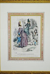 Paris 19th Century fashion color engraving print