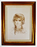 Vintage Edna Hibel Limited Edition Pencil Signed Lithograph Portrait