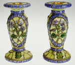 Vintage Mosaic Tile Candle Holders - A Pair