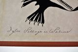 Vintage Framed Hand Silk Screened Print Igloo Village in Walrus - Artist Signed