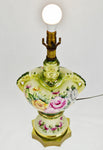 Vintage Hand Painted Victorian Style Porcelain Table Lamp - Signed