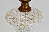 Vintage Reverse Painted Glass Table Lamp w/ Marble Base
