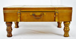 Vintage Faux Leather Suitcase Trunk Coffee Table
