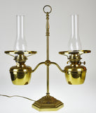 Vintage Brass Electrified Student Lamp