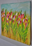 Large Scale Impressionist Impasto Oil Painting Field of Tulips - Artist Signed
