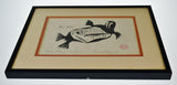 Vintage Framed Hand Silk Screened Print Igloo Village in Walrus - Artist Signed