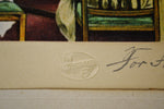 Early Morris & Bendien Framed Mezzogravure Prints - Signed