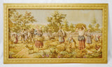 Early Framed French Tapestry Country Scene 40" x 23"