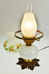 Vintage Hand Painted Glass Parlor Lamp