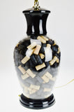 Vintage Large Scale Wine Cork Filled Glass Table Lamp