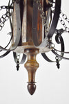 Vintage 8 Arm Wood and Iron Chandelier