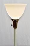Vintage Brass and Wood Stiffel Torchiere Table Floor Lamp
