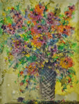 Vintage Framed Floral Still Life Watercolor Painting - Artist Signed