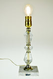 Vintage Stacked Glass Boudoir Lamp w/ Marble Base