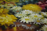 Vintage Framed Oil on Canvas Still Life of Flowers in Wicker Basket - Artist Signed
