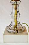 Antique Toleware Candelabra Table Lamp with Marble Base