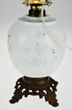 Vintage Hand Painted Electrified Oil Table Lamp