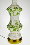 Vintage Porcelain Floral Applique Table Lamp