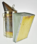Used Bee Smoker with Heat Shield and Leather Bellows - Great Decorative Piece
