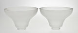 Mid Century Frosted Glass Shades - A Pair