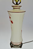 Vintage Hand Painted Mid Century Porcelain Table Lamp - Signed