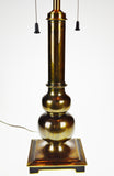 Vintage Brass Dual Socket Stiffel Table Lamp