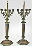 Vintage Candelabra Table Lamp Bodies - A Pair