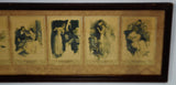 Antique Framed Reinthal & Newman The Six Senses Prints