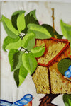 Vintage Handmade Birdhouse and Bluebirds Embroidery