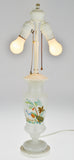 Vintage Hand Painted Opalescent Glass Table Lamp