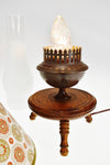 Vintage Wood Stool Base Table Lamp