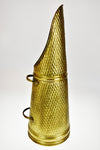 Vintage Belgium Quilted Brass Coal Scuttle