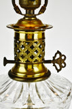 Vintage Brass and Cut Glass Lamp
