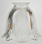 Vintage Tulip Holophane Glass Light Shades - Set of 3