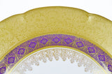 Bavaria Trettau China Blue / Purple & Gold Colored Plate