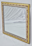 Vintage Framed Tri Color Beveled Wall Mirror