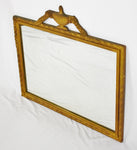Vintage Gilt Framed Mirror with Basket Topper
