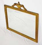 Vintage Gilt Framed Mirror with Basket Topper