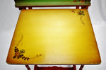 Vintage Asian Hand Painted Nesting Tables - Set of 3
